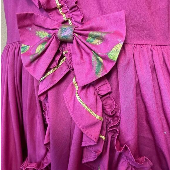 VTG Fancy Square Dance Dress Full Circle Skirt SZ 10 Rockabilly Fairy Victorian - Picture 6 of 16